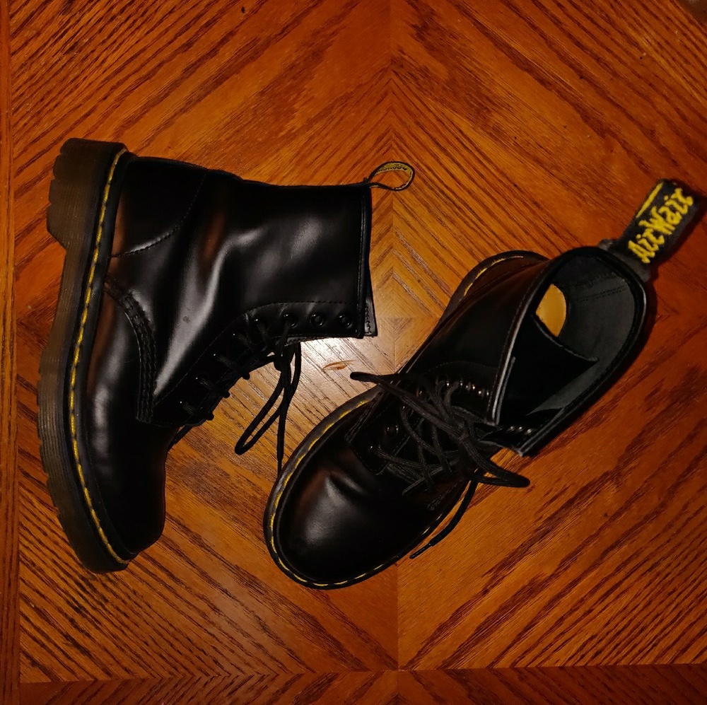 Glossy Doc Marten Combat Boot
